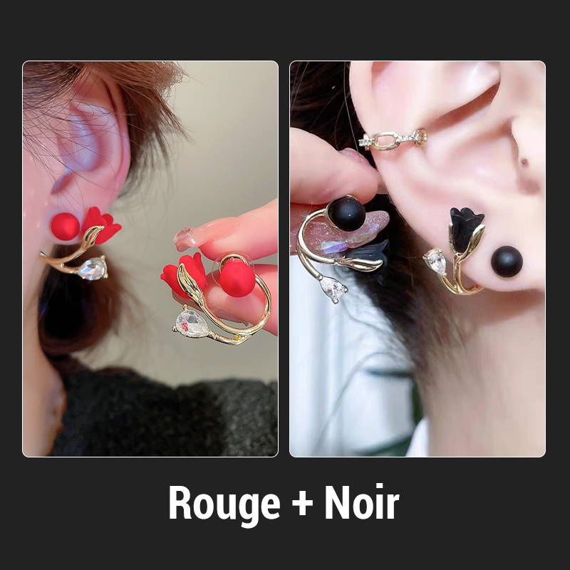 Boucles D'oreilles Fleur De Tulipe/tulip flower earrings