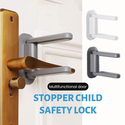 Multifunctional door stopper child safety lock