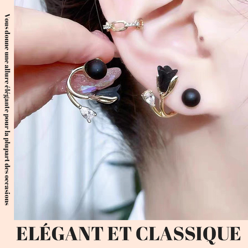 Boucles D'oreilles Fleur De Tulipe/tulip flower earrings