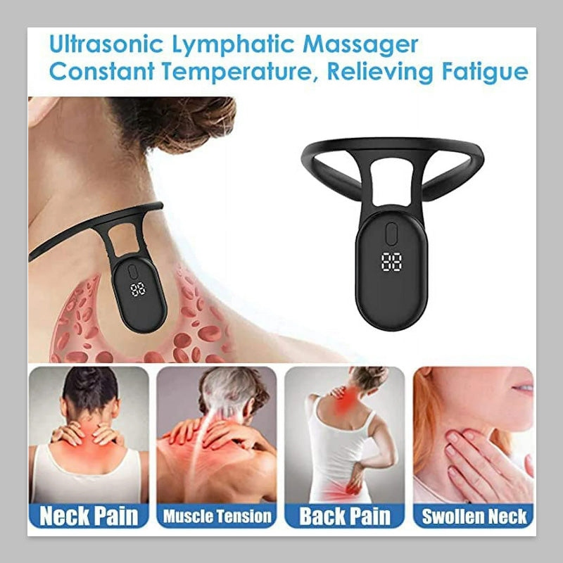 Ultrasonic Lymphatic Therapy Device-Neck Massager，Neck hunchback posture corrector