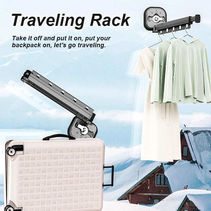 Suction Cup Folding Clothes Drying Rack