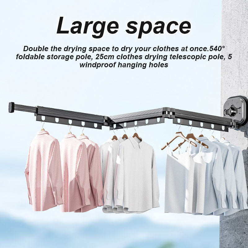 Suction Cup Folding Clothes Drying Rack