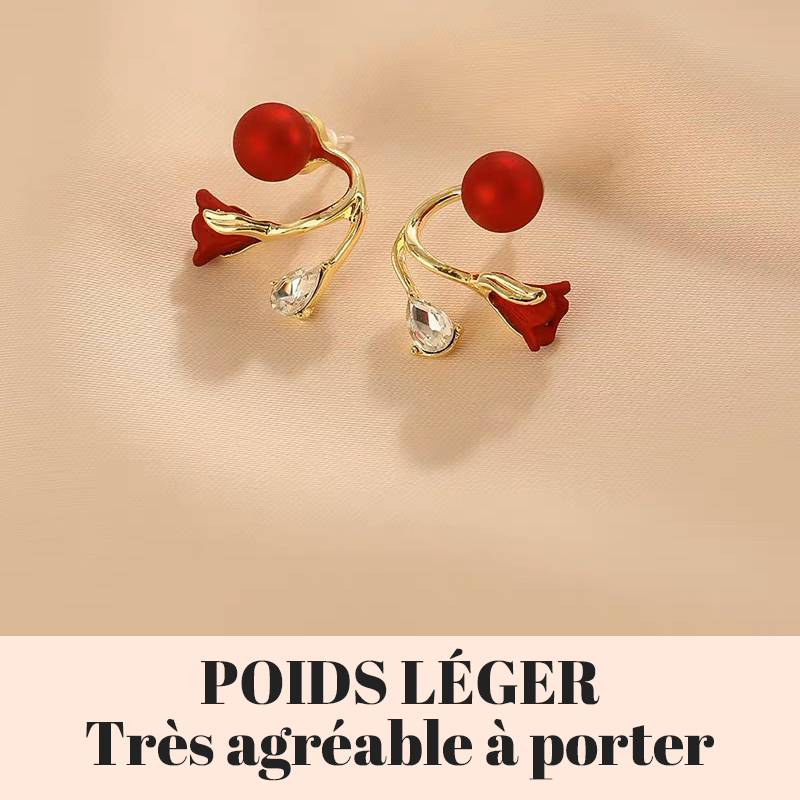 Boucles D'oreilles Fleur De Tulipe/tulip flower earrings