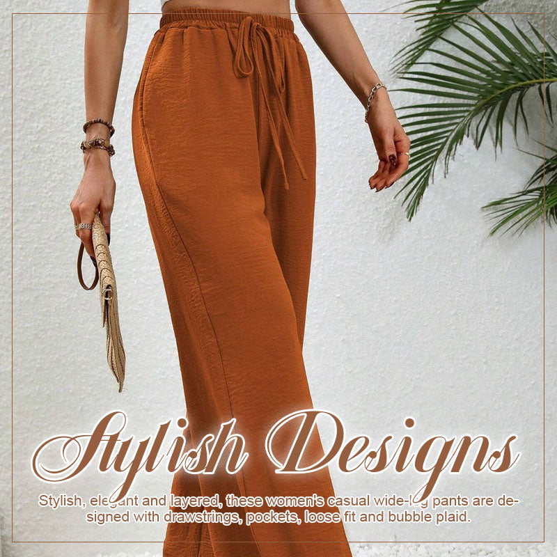 2024 Spring And Summer New Versatile Solid Color Floor-Length Wide-Leg Pants