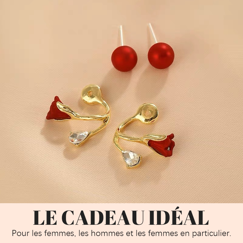 Boucles D'oreilles Fleur De Tulipe/tulip flower earrings