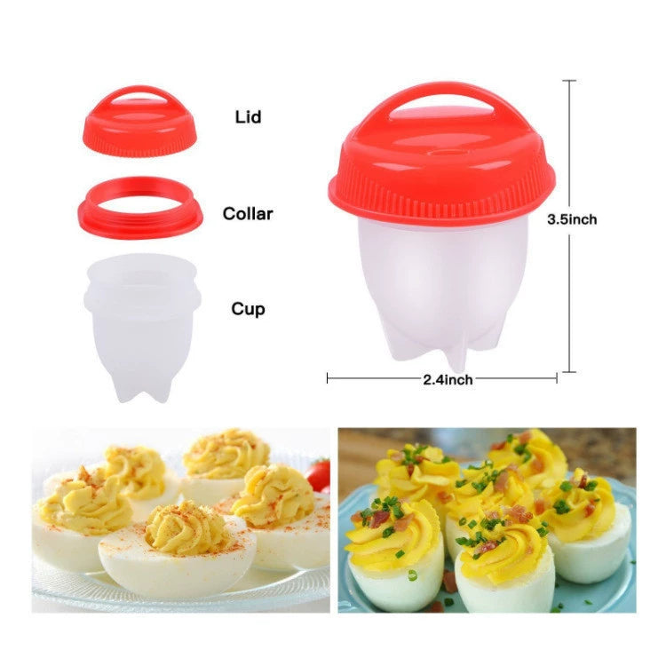 6 Pcs/Set Silicone Egg Boiled