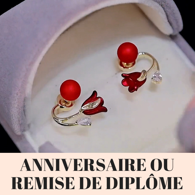 Boucles D'oreilles Fleur De Tulipe/tulip flower earrings