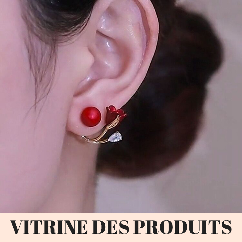 Boucles D'oreilles Fleur De Tulipe/tulip flower earrings