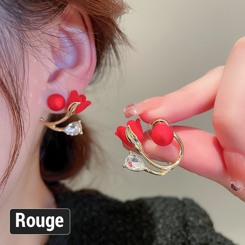 Boucles D'oreilles Fleur De Tulipe/tulip flower earrings