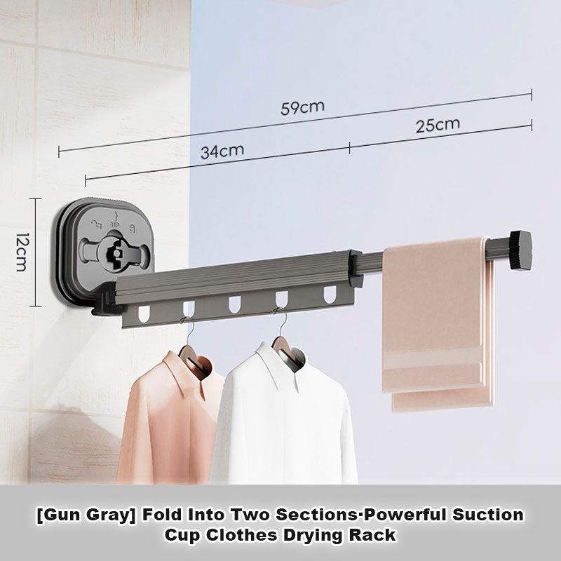 Suction Cup Folding Clothes Drying Rack