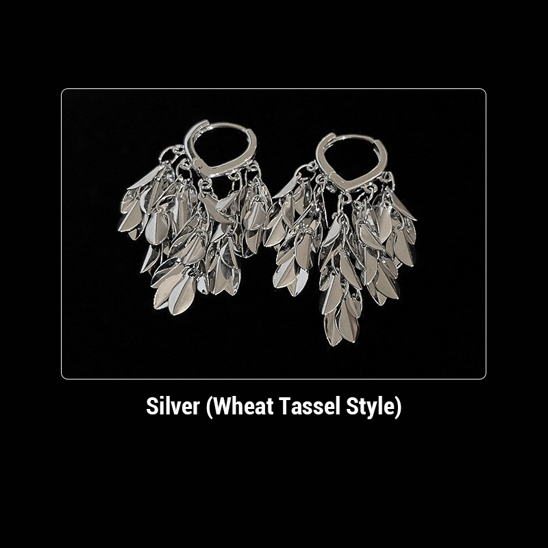 Tassel Sequin Wheat Earrings