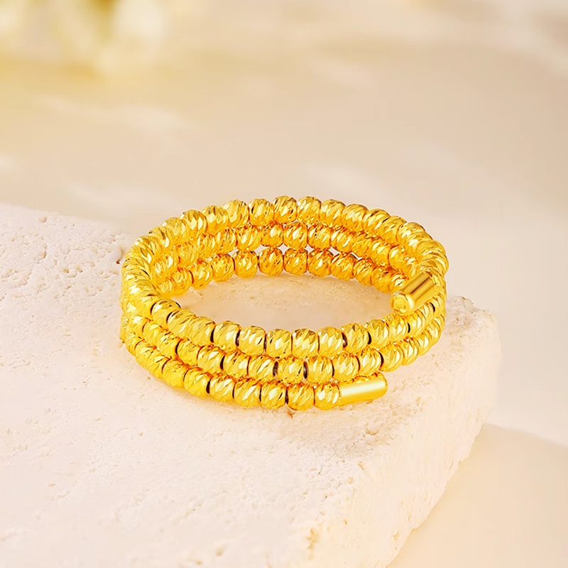 Fashionable Sparkling Thin Elastic Open Ring